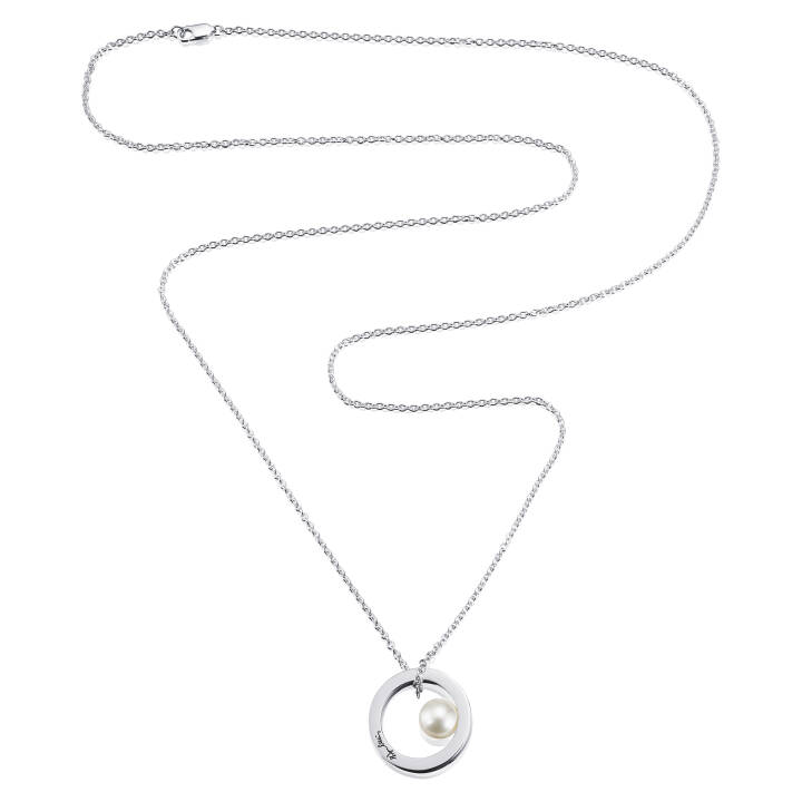 60's Pearl Long Pendant Srebro w grupie Naszyjniki / Srebrne naszyjniki w SCANDINAVIAN JEWELRY DESIGN (11-100-01184-0000)