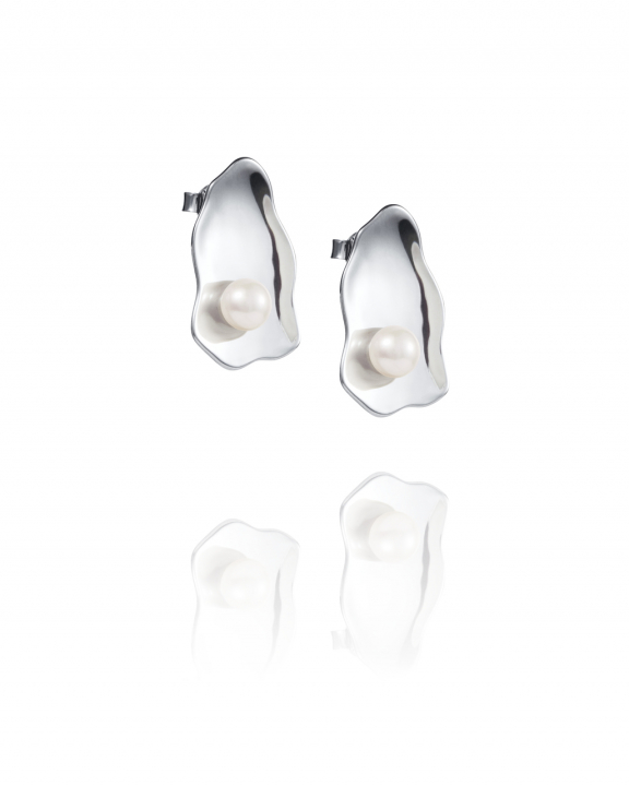 Oyster Ear Srebro w grupie Kolczyki / Kolczyki z perłami w SCANDINAVIAN JEWELRY DESIGN (12-100-02135-0000)