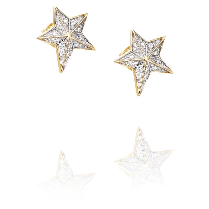Catch A Falling Star & Stars Kolczyk Złoto w grupie Kolczyki / Kolczyki z diamentami w SCANDINAVIAN JEWELRY DESIGN (12-101-01406-0000)
