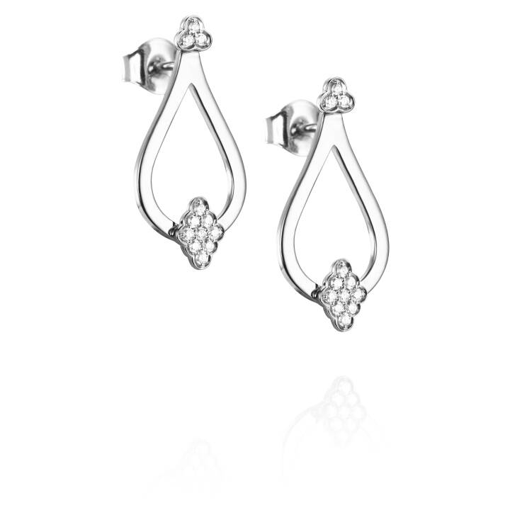 Little Dew Drops & Stars Kolczyk Białe złoto w grupie Kolczyki / Kolczyki z diamentami w SCANDINAVIAN JEWELRY DESIGN (12-102-01828-0000)