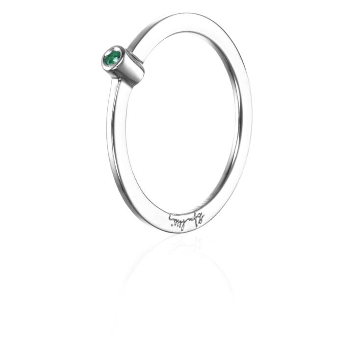 Micro Blink - Green Emerald Pierścionek Srebro w grupie Pierścionki / Srebrne pierścionki w SCANDINAVIAN JEWELRY DESIGN (13-100-01899)