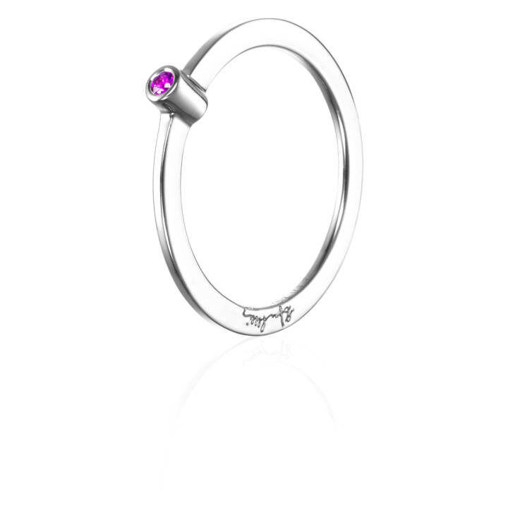 Micro Blink - Pink Sapphire Pierścionek Srebro w grupie Pierścionki / Srebrne pierścionki w SCANDINAVIAN JEWELRY DESIGN (13-100-01900)