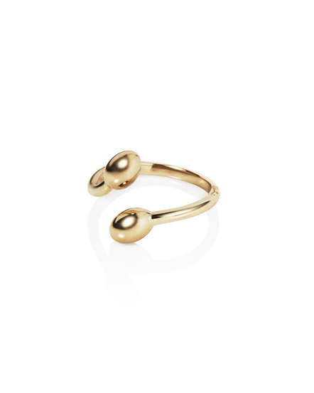 Love Bead Twin Ring Gold w grupie Pierścionki / Złote pierścionki w SCANDINAVIAN JEWELRY DESIGN (13-101-02180-0000)