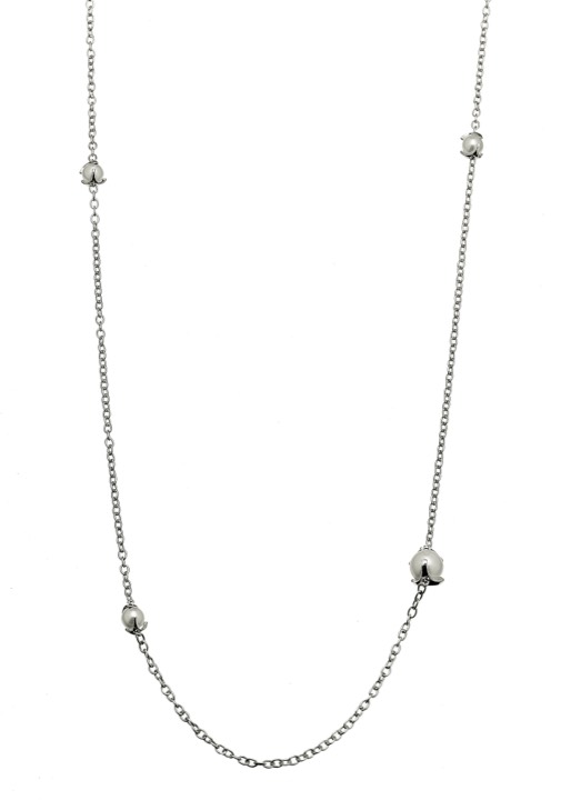Pearl long chain Naszyjniki Srebro 90+5 cm w grupie Naszyjniki / Srebrne naszyjniki w SCANDINAVIAN JEWELRY DESIGN (1814271001)