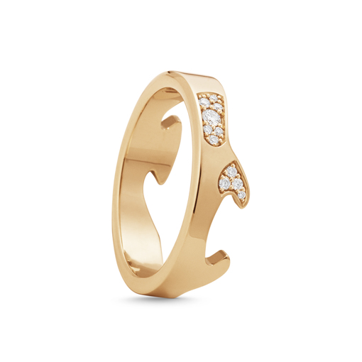 FUSION END Pierścionek Diamant (Różowe złoto) w grupie Pierścionki / Pierścionki zaręczynowe i obrączki w SCANDINAVIAN JEWELRY DESIGN (20001066)