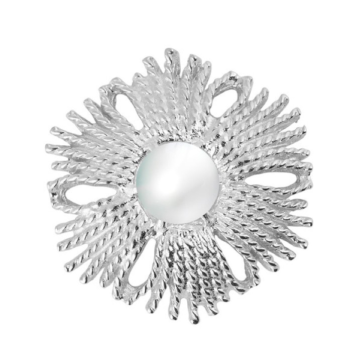 Gatsby Pearl brosch/pendant Srebro w grupie Naszyjniki / Srebrne naszyjniki w SCANDINAVIAN JEWELRY DESIGN (2017071001)