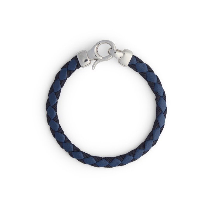 Bear braided brace blue w grupie Bransoletki / Srebrne bransoletki w SCANDINAVIAN JEWELRY DESIGN (2229377R)