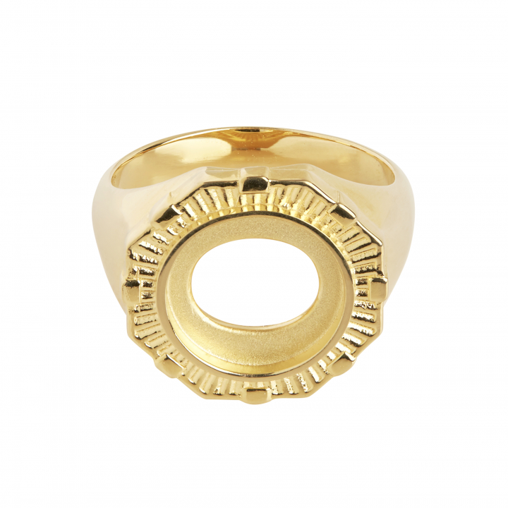 Moss Ring Goldplated Silver w grupie Pierścionki / Złote pierścionki w SCANDINAVIAN JEWELRY DESIGN (500392YG)