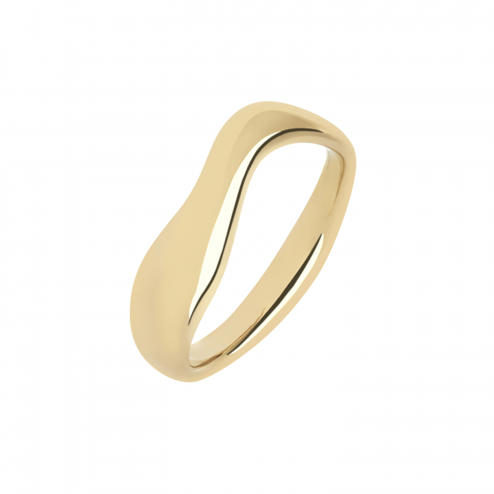 Vayu Ring Goldplated Silver w grupie Pierścionki / Złote pierścionki w SCANDINAVIAN JEWELRY DESIGN (500417YG)