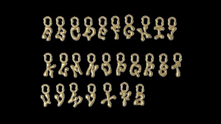 Fluent Letter Gold w grupie  w SCANDINAVIAN JEWELRY DESIGN (700023YG)