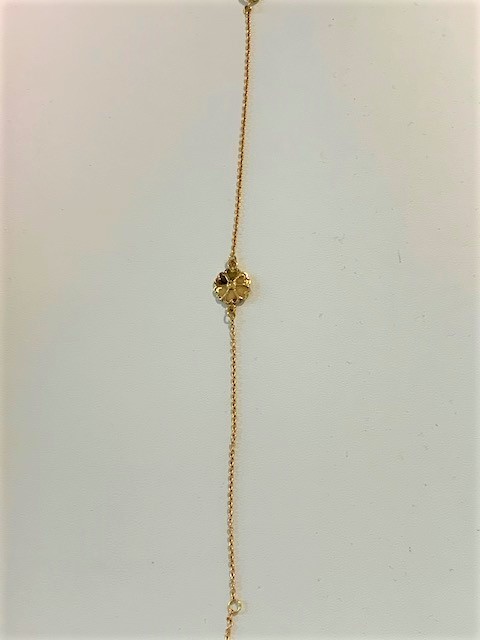 Uppland Bransoletki 1 blomma Złoto 17+2 cm w grupie Bransoletki / Złote bransoletki w SCANDINAVIAN JEWELRY DESIGN (820078180)
