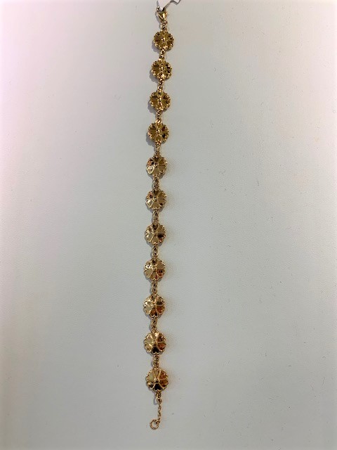 Uppland Bransoletki 10 blommor Złoto 18+1 cm w grupie Bransoletki / Złote bransoletki w SCANDINAVIAN JEWELRY DESIGN (820080180)