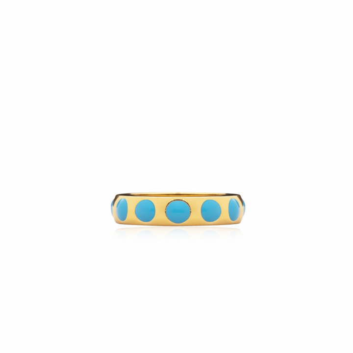 Dottie Pierścionek blue Złoto w grupie Pierścionki / Złote pierścionki w SCANDINAVIAN JEWELRY DESIGN (R2113GPEB)