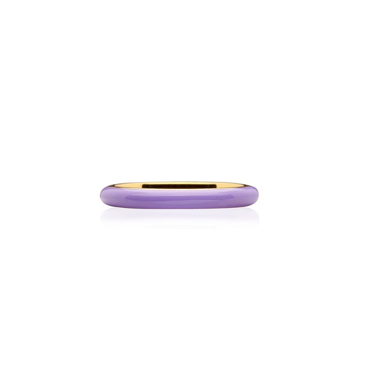 Enamel thin Pierścionek purple (Złoto) w grupie Pierścionki / Złote pierścionki w SCANDINAVIAN JEWELRY DESIGN (R2140GEPU)
