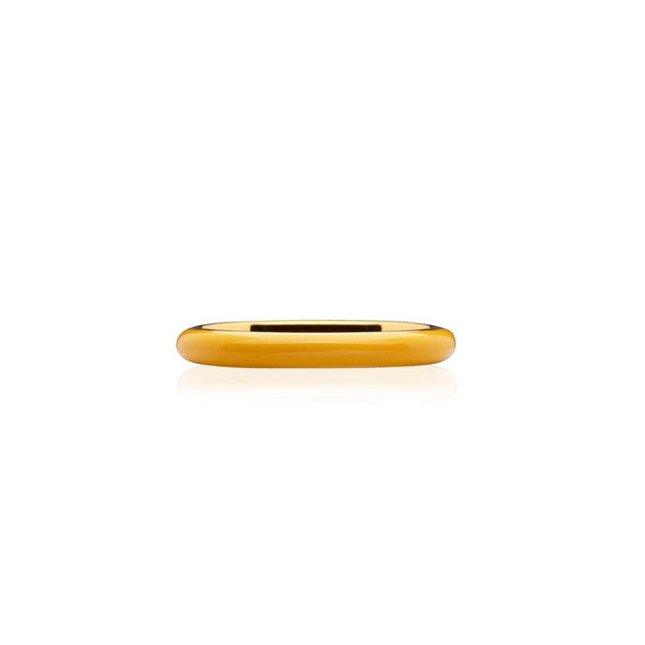 Enamel thin Pierścionek yellow (Złoto) w grupie Pierścionki / Złote pierścionki w SCANDINAVIAN JEWELRY DESIGN (R2140GPEY)