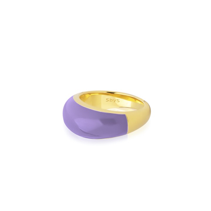 Enamel bold Pierścionek purple (Złoto) w grupie Pierścionki / Złote pierścionki w SCANDINAVIAN JEWELRY DESIGN (R2202GEPU)