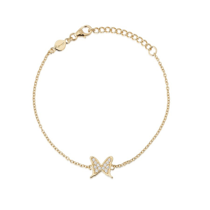 Petite papillion sparkling Bracelet Gold w grupie Bransoletki / Złote bransoletki w SCANDINAVIAN JEWELRY DESIGN (gp125)