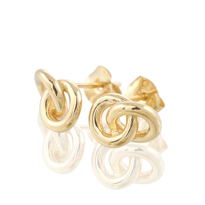 The knot  Earrings Gold w grupie Kolczyki / Złote kolczyki w SCANDINAVIAN JEWELRY DESIGN (gp41)