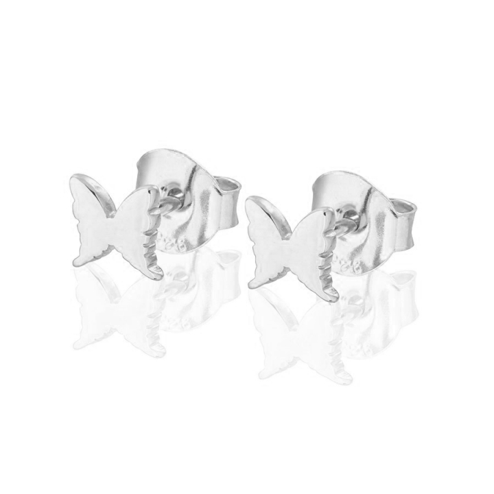 Petite papillion  Earrings Silver w grupie Kolczyki / Srebrne kolczyki w SCANDINAVIAN JEWELRY DESIGN (s109)