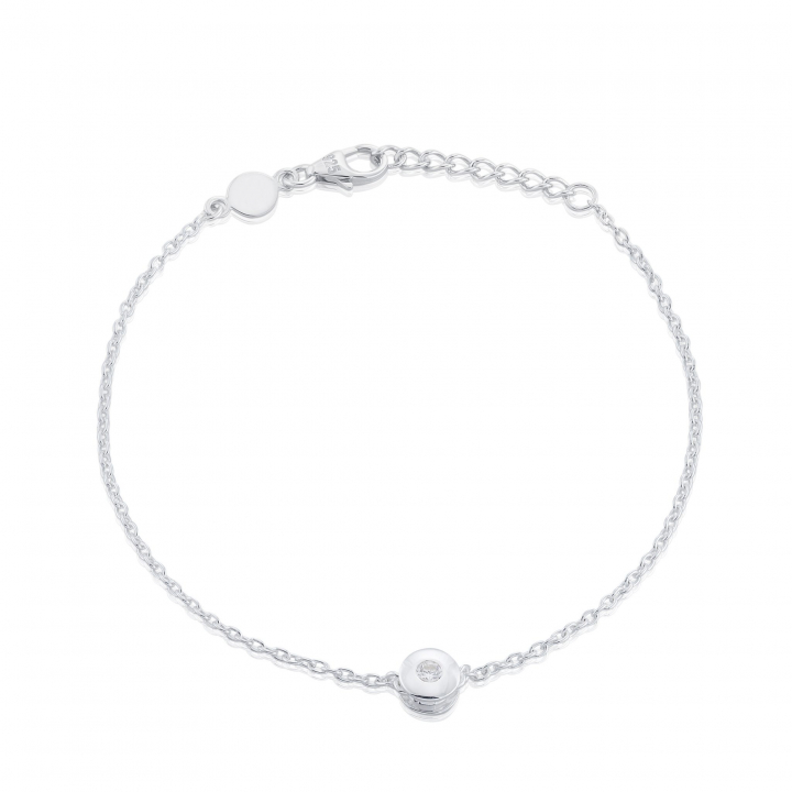 Älskad mini  Bracelet Silver w grupie Bransoletki / Srebrne bransoletki w SCANDINAVIAN JEWELRY DESIGN (s198)
