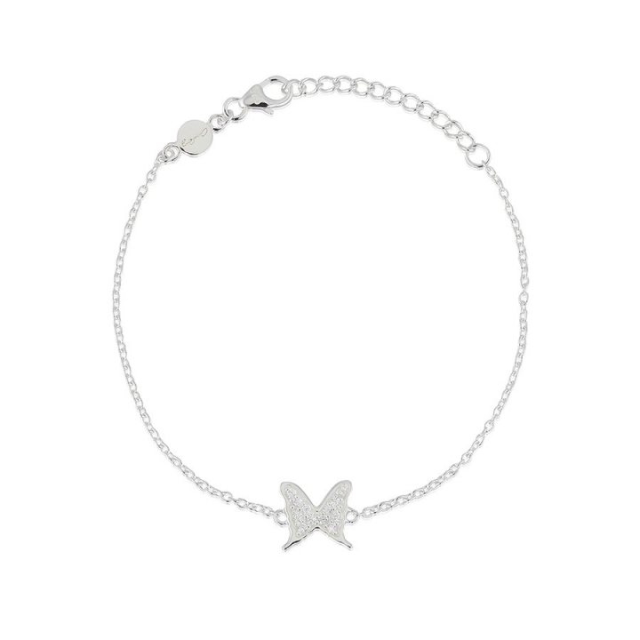 Petite papillion sparkling Bracelet Silver w grupie Bransoletki / Srebrne bransoletki w SCANDINAVIAN JEWELRY DESIGN (s317)