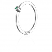Micro Blink - Green Emerald Pierścionek Srebro
